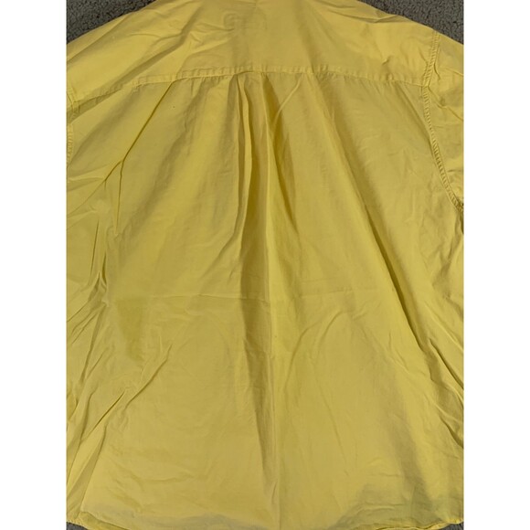 Eddie Bauer Extra Large (XL) Yellow Cotton Short Sleeve Button Up Polo Shirt - Picture 6 of 12
